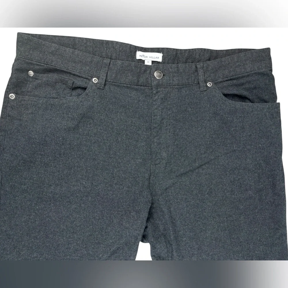 Peter Millar- Mountainside Flannel 5 Pocket Pants- Charcoal- 36- Like‎ New!!!